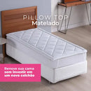 Pillow Top Solteiro 100% Algodão Antialérgico Percal 200 fios - BruceBaby Bordados