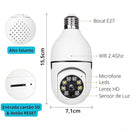 Câmera de Segurança Tipo Lâmpada 8177 WiFi Full HD 1080p com Visão Noturna, Bivolt, Yoosee, Detecção de Movimento e Áudio Bidirecional