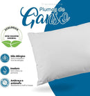 Kit 02 Travesseiro Toque de Pluma Premium Percal 400 Fios 50x70cm Lavável, Antiácaro, Antialérgico