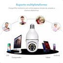Câmera de Segurança Tipo Lâmpada 8177 WiFi Full HD 1080p com Visão Noturna, Bivolt, Yoosee, Detecção de Movimento e Áudio Bidirecional