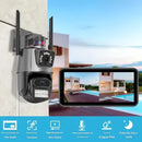 Kit 3 Câmeras De Vigilancia Lente Dupla Fixa e Giratoria 360 Com Sirene Policia Alarme Visão Noturna Com Áudio Bidirecional Wifi Prova DÁgua Segurança - IP SEGURANÇA
